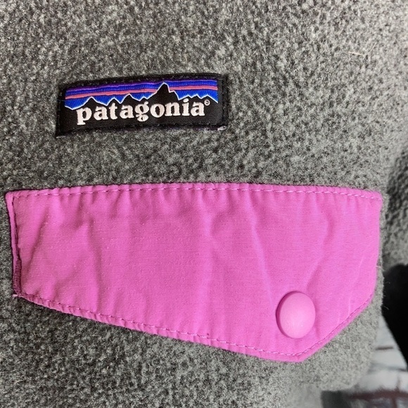 PATAGONIA Synchilla Front Snap Pocket Pullover Sweatshirt Sz S Gorp Scandi Girl - Picture 2 of 9